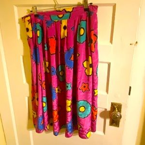 Patterned Vintage Midi Dress